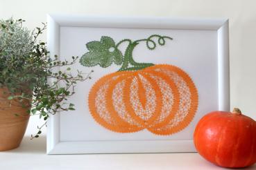 Preview: 623 Klöppelbrief  "Kürbis" aus der Serie "Antik"